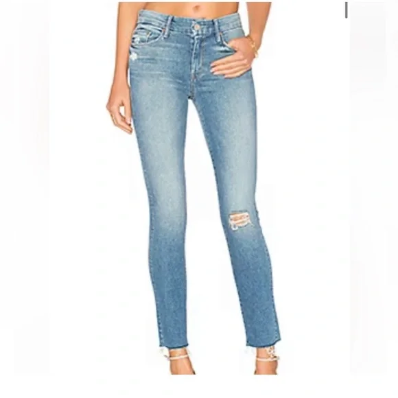 Mother Denim Looker Ankle Fray Jeans - Picture 1 of 7